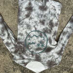 white and gray long sleeve shirt from art class